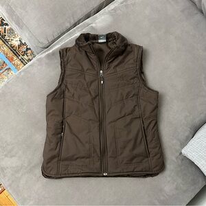 Nike ACG All Conditions Gear brown Vest lined Full Zip Women’s Large Fits Small